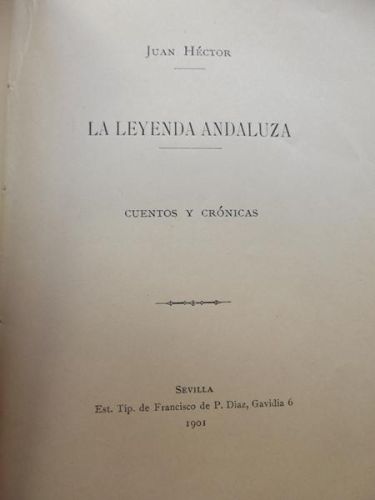 Portada del libro de La leyenda andaluza