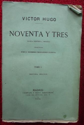 Portada del libro de Noventa y tres
