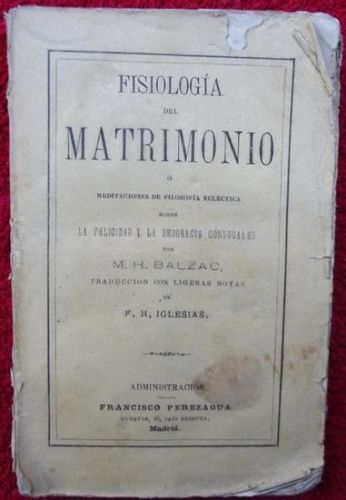 Portada del libro de Fisiología del matrimonio