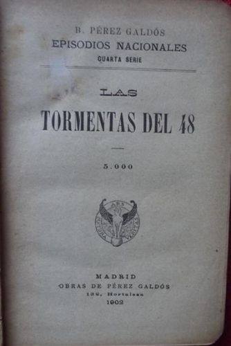 Portada del libro de Episodios nacionales. Cuarta serie. Las tormentas del 48 / Narvaez
