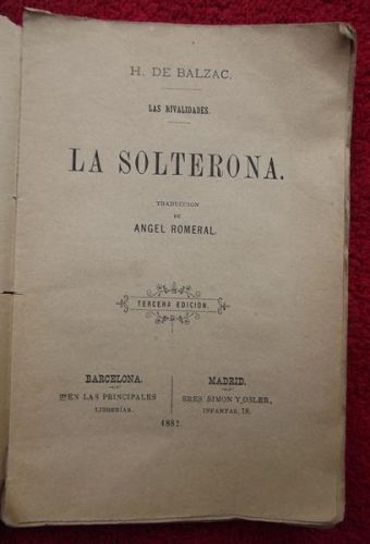 Portada del libro de La solterona