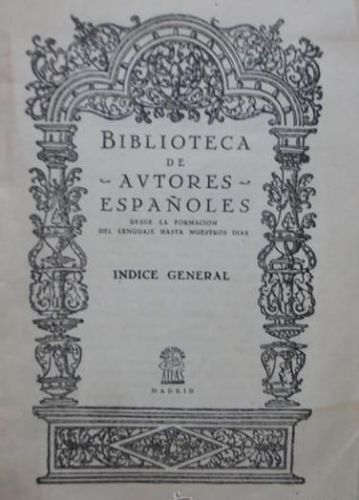 Portada del libro de Biblioteca de autores españoles desde la formación del lenguaje hasta nuestros días