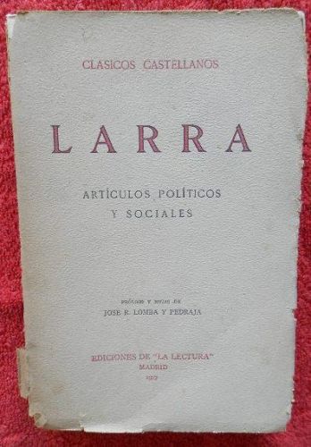 Portada del libro de Artículos políticos y sociales