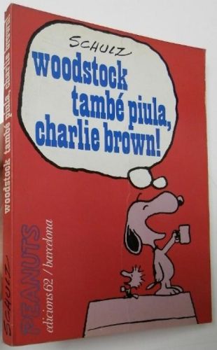 Portada del libro de Woodstock també piula, Charlie Brown