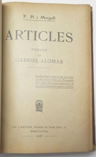 Portada del libro de Articles