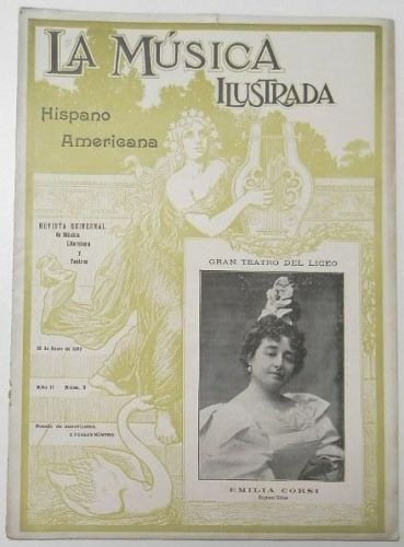 Portada del libro de La música ilustrada Hispano Americana. Año II. Num. 3. 1899