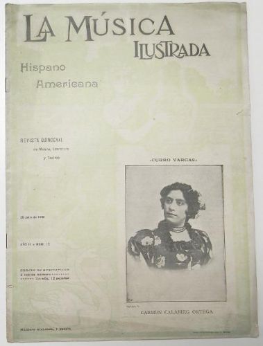 Portada del libro de La música ilustrada Hispano Americana. Año II. Num. 15. 1899