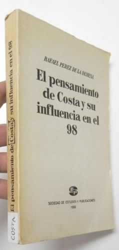 Portada del libro de El pensamiento de Costa y su influencia en el 98