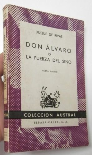 Portada del libro de Don Álvaro o la fuerza del sino