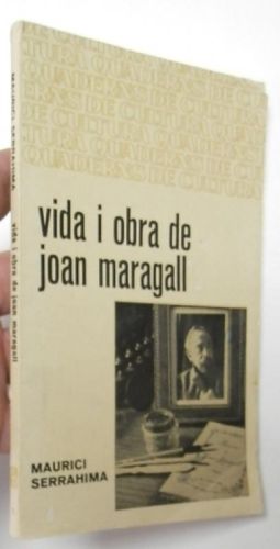 Portada del libro de Vida i obra de Joan Maragall
