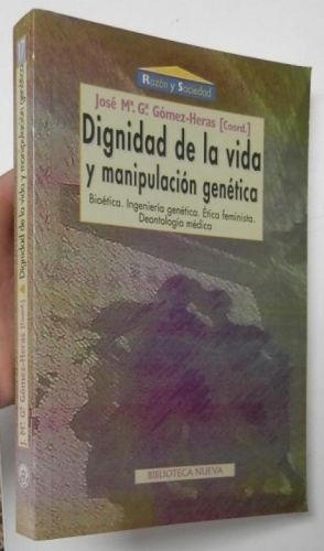 Portada del llibre de Dignidad de la vida y manipulación genética