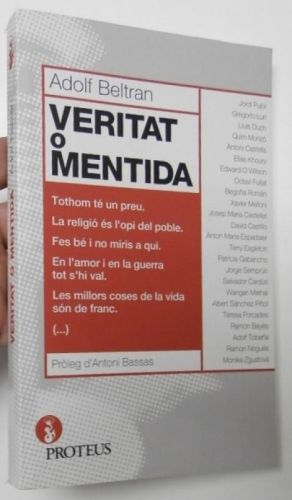 Portada del llibre de Veritat o mentida