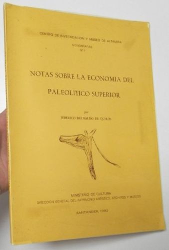 Portada del llibre de Notas sobre la economía del paleolítico superior