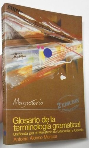 Portada del libro de Glosario de la terminología gramatical
