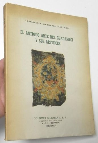 Portada del llibre de El antiguo arte del Guadameci y sus artífices