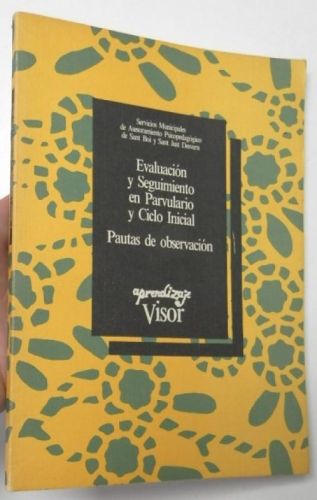 Portada del llibre de Evaluación y seguimiento en parvulario y ciclo inicial. Pautas de observación