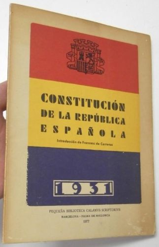 Portada del libro de Constitución de la República Española