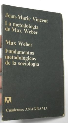 Portada del llibre de La metodología de Max Weber