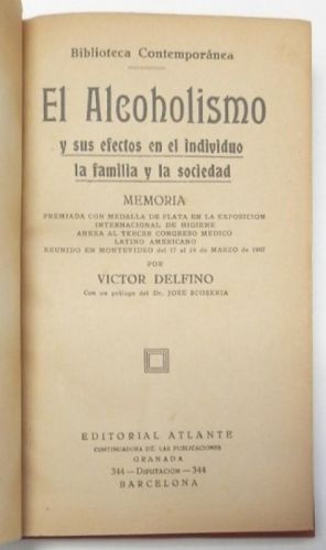 Portada del libro de El alcoholismo y sus efectos en el individuo, la familia y la sociedad