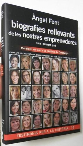Portada del libro de Biografies rellevants de les nostres emprenedores. 2018, primera part