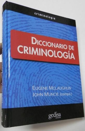 Portada del libro de Diccionario de criminología