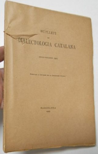 Portada del libro de Butlletí de dialectologia catalana. Volum XVII, any 1929