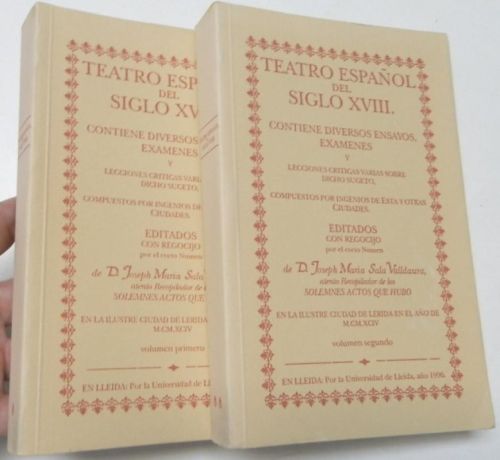 Portada del libro de Teatro español del siglo XVIII (2 tomos)