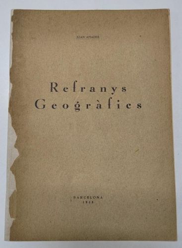 Portada del libro de Refranys geogràfics