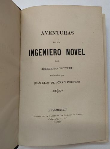 Portada del libro de Aventuras de un ingeniero novel