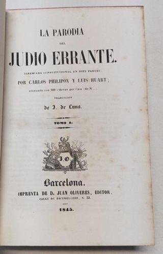 Portada del libro de La parodia del judío errante