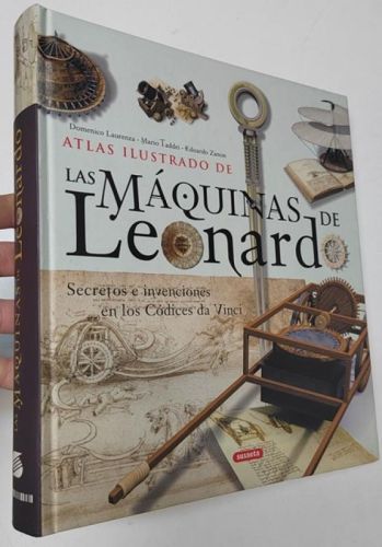 Portada del libro de Atlas ilustrado de las máquinas de Leonardo