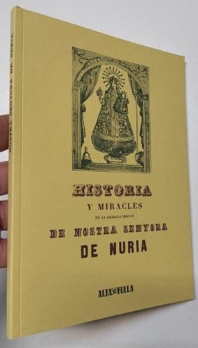 Portada del libro de Història i miracles de la sagrada imatge de Nostra Senyora de Núria