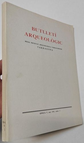 Portada del libro de Butlletí arqueològic. Tarragona. Época V. nº 3, 1981
