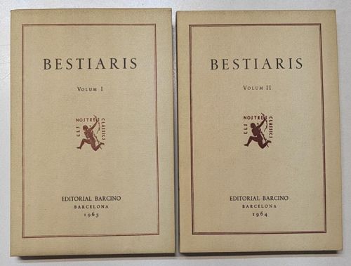 Portada del libro de Bestiaris. 2 volums