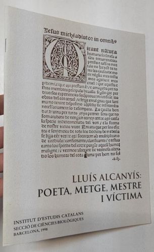 Portada del libro de Lluís Alcanyís: Poeta, metge, mestre i víctima
