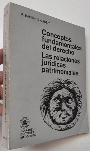 Portada del libro de Conceptos fundamentales del derecho. Las relaciones jurídicas patrimoniales
