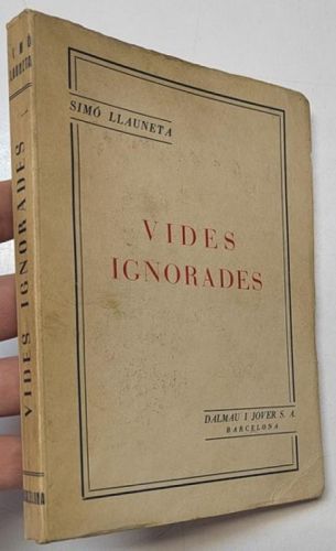 Portada del libro de Vides ignorades (signat)