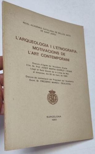 Portada del libro de L'arqueologia i l'etnografia, motivacions de l'art contemporani