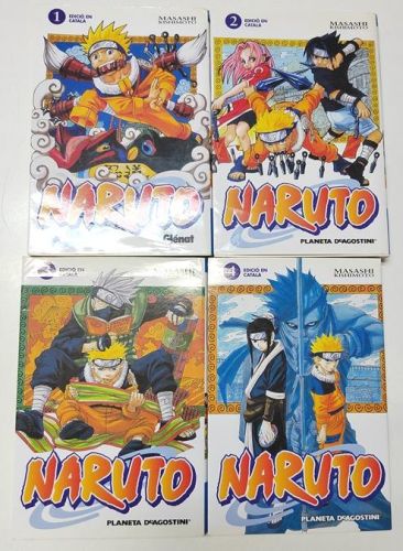 Portada del libro de Naruto (números 1-4. En català)