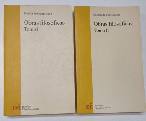 Portada del libro de Obras filosóficas. Tomos I y II