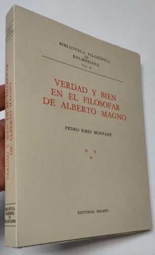 Portada del libro de Verdad y bien en el filosofar de Alberto Magno