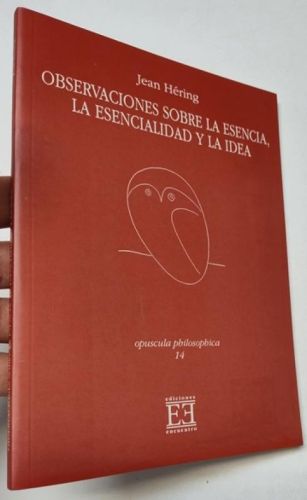 Portada del libro de Observaciones sobre la esencia, la esencialidad y la idea