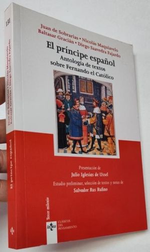 Portada del libro de El príncipe español. Antología de textos sobre Fernando el Católico