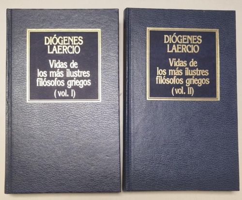 Portada del libro de Vidas de los más ilustres filósofos griegos