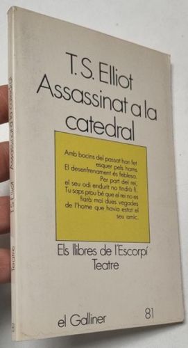 Portada del libro de Assassinat a la catedral