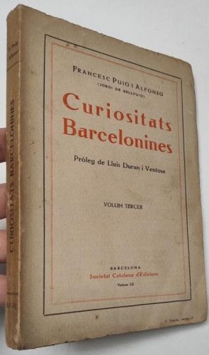 Portada del libro de Curiositats barcelonines. Volum tercer