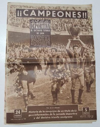 Portada del libro de VIDA DEPORTIVA Nº 762. FC. BARCELONA CAMPEÓN LIGA 1960