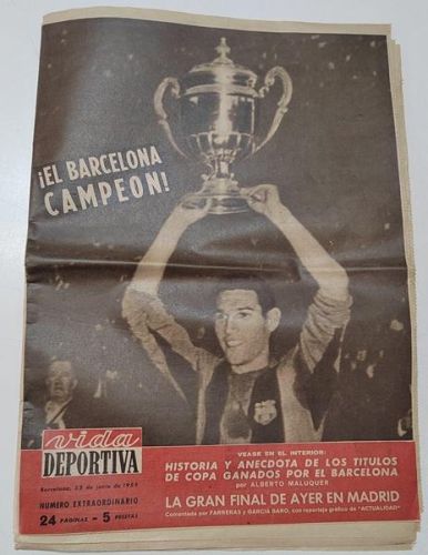 Portada del libro de VIDA DEPORTIVA Nº EXTRORDINARIO FC. BARCELONA CAMPEÓN COPA, 1959