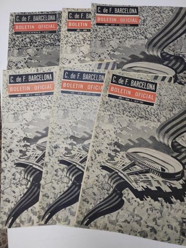 Portada del libro de Lote 26 números de C. de F. Barcelona. Boletín oficial 1961-1965
