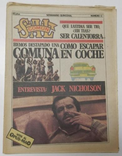 Portada del libro de SAL COMÚN Nº 12 (revista de humor)